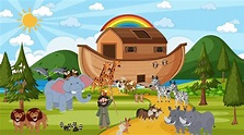 arca de noé con animales salvajes en la escena de la naturaleza 2978599 ...