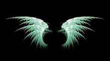 Green Angel Wings HD Desktop Wallpaper: ecran lat: High Definition ...