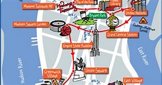 Plano y mapa turistico de Nueva York : monumentos y tours