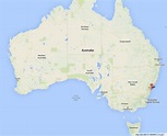 Sydney on Map of Australia