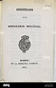 Constitución de la MONARQUIA ESPAÑOLA - MADRID Imprenta Nacional 1845 ...
