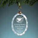 Personalized Memorial Crystal Christmas Ornament