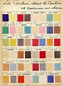 1950s Fashion - Actual Color Swatches of Dior and Balenciaga | Vintage ...