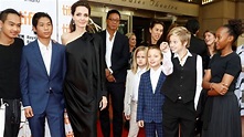 Angelina Jolie y sus seis hijos en la alfombra roja del festival de Toronto