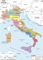Italy Region Wall Map by Maps of World - MapSales