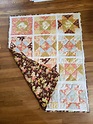 My first ever quilt! A 36"x48" lap quilt "Rolling Stone Block" pattern ...