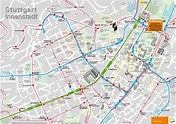 Stuttgart city center map