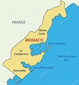 Principado de Mónaco - mapa del vector — Archivo Imágenes Vectoriales ...