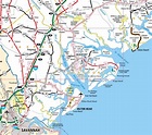 Beaufort Area Road Map - Ontheworldmap.com