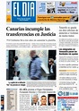 Periódico El Día (España). Periódicos de España. Edición de viernes, 8 ...