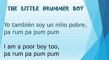 THE LITTLE DRUMMER BOY WITH LYRICS ENGLISH-SPANISH - YouTube