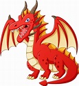 Desenho de dragão vermelho. ilustração | Vetor Premium