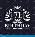 Logo Del 71 Aniversario, 71 Años De Celebración Del Cumpleaños ...