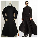 2017 The Matrix Cosplay Customised Black Cosplay Costume Neo Trench ...
