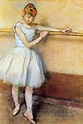 Dancer at the Barre Edgar Degas circa 1880 Impressionism ballet dancer ...