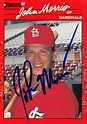 John Morris autographed baseball card (St. Louis Cardinals, 67) 1990 ...