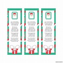 Legend of The Candy Cane Bookmark Printable - Gridgit.com