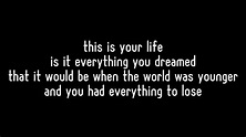 Switchfoot - This Is Your Life (with lyrics) - YouTube