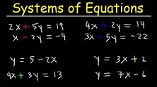 Solving Systems of Equations By Elimination & Substitution With 2 ...