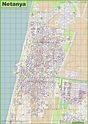 Large detailed map of Netanya - Ontheworldmap.com