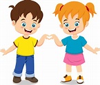 Cute boy and girl cartoon in hands heart shape 8568662 Vector Art at ...