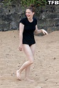 Holliday Grainger Takes a Dip in the Water During a Trip to the Beach ...