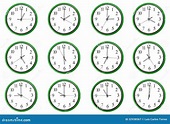 Clocks - 12 Different Hours Stock Image - Image of nine, eight: 32938567