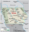 Mapas de Iowa - Atlas del Mundo