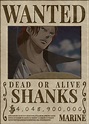 'Shanks Wanted Poster' Poster by Melvina Poole | Displate in 2021 ...