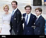 Crown Prince Pavlos and Crown Princess Marie-Chantal of Greece, with ...