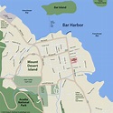 Bar Harbor Street Map - Acadia Maine