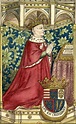 René d'Anjou, roi de Sicile, †1480. Dessin du vitrail des Cordeliers d ...