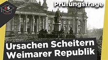 Scheitern der Weimarer Republik Ursachen und Grundzüge - Weimarer ...