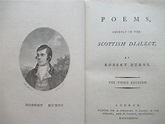 POEMS, CHIEFLY IN THE SCOTTISH DIALECT by Burns, Robert (1759-1796 ...