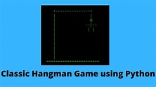 Classic HANGMAN Game made using Python || ASCII Art - YouTube