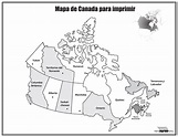 Mapa De Canada Para Colorear