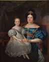 La reina niña Isabel II y su madre, María Cristina de Borbón ...