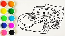 Cómo Dibujar y Colorear a Rayo de los Cars 3 Disney - Dibujos Para ...