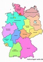 Tolle Landkarte Bundesländer Deutschland kostenlos drucken