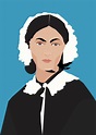Vector art work of Florence Nightingale for feminism project | Material ...