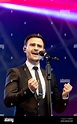 Michael Auger of Collabro performing live at a music festival at Maldon ...