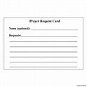 Prayer Request Card Template Free - Printable Templates