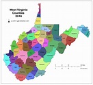 Map of West Virginia Counties