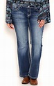 Plus Size Amethyst Series 31 Flare Jean with White Leather Accents ...