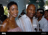MIAMI - JULY 16: DirectorJohn Singleton and wife Akosua Busia at Film ...