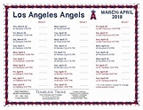 Los Angeles Angels Schedule Printable