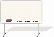 Cartoon Drawing Of Whiteboard With Eraser And Markers Stock ...
