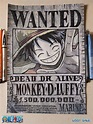 One Piece, Monkey D. Luffy, 100% Handmade, Wanted, Wanted Poster, Anime ...