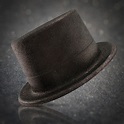 Black Glitter Top Hat - Unimprintable - Hats
