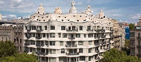 Milá House. La pedrera by Antoni Gaudí, one of the most emblematic ...